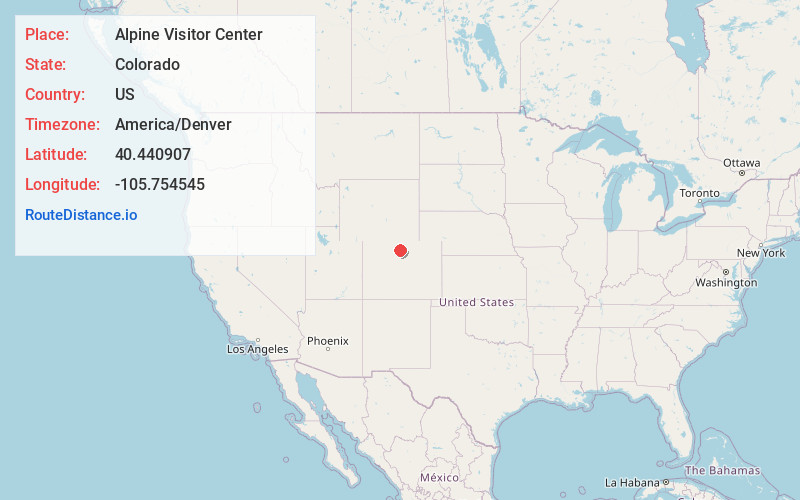 Map of Alpine Visitor Center