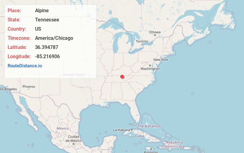 Map of Alpine