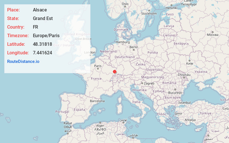 Map of Alsace