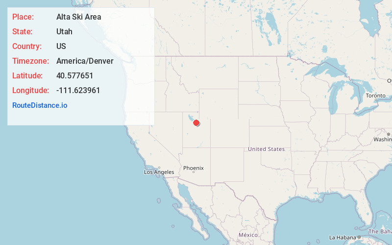 Map of Alta Ski Area