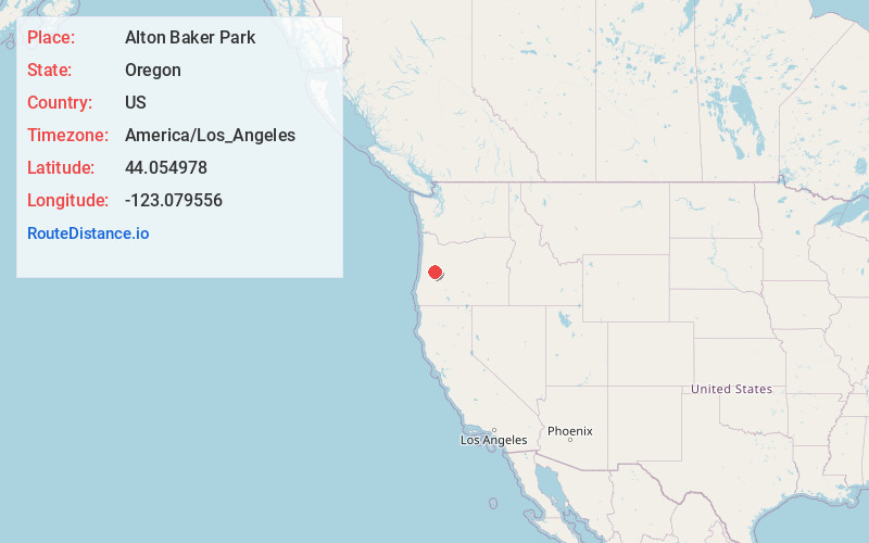 Map of Alton Baker Park
