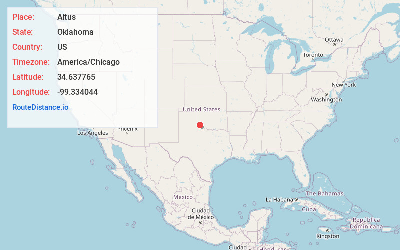 Map of Altus