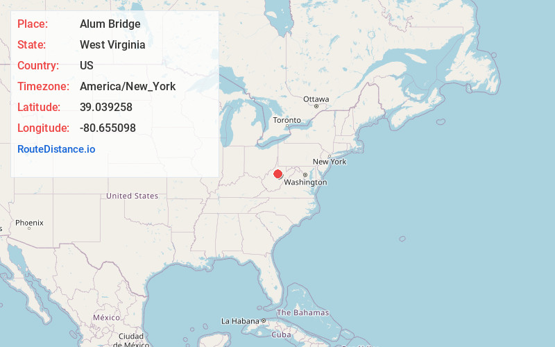 Map of Alum Bridge