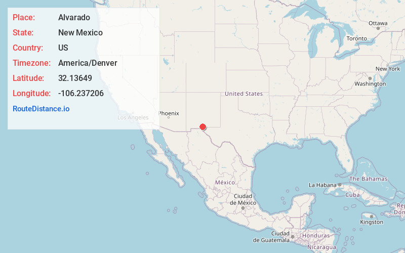 Map of Alvarado