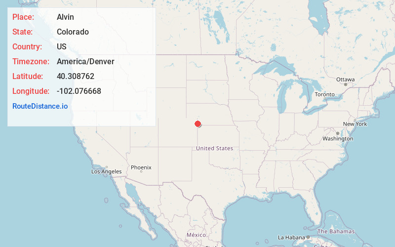 Map of Alvin