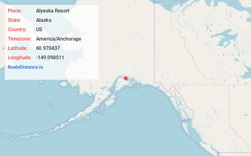 Map of Alyeska Resort