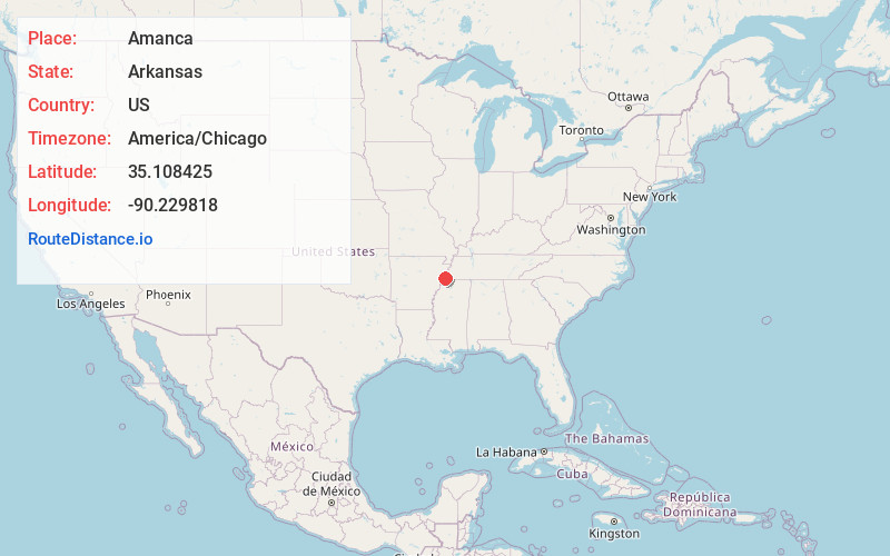 Map of Amanca