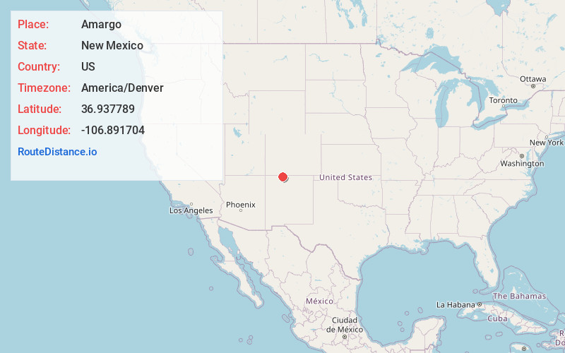 Map of Amargo
