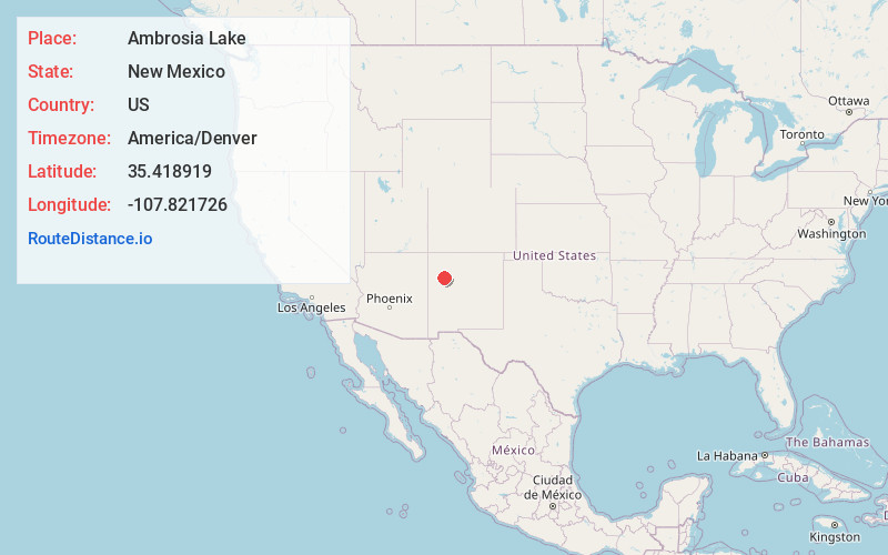 Map of Ambrosia Lake