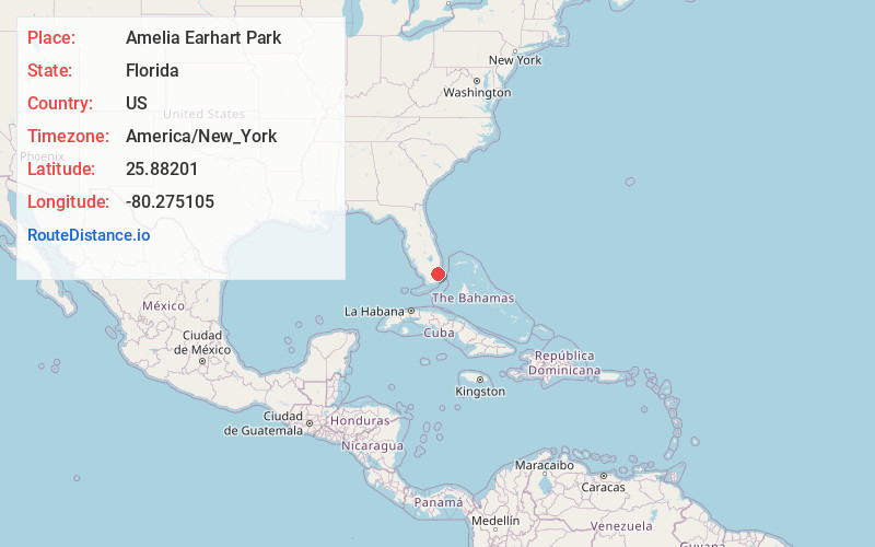 Map of Amelia Earhart Park