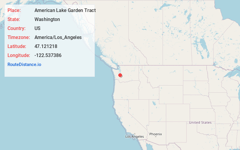 Map of American Lake Garden Tract