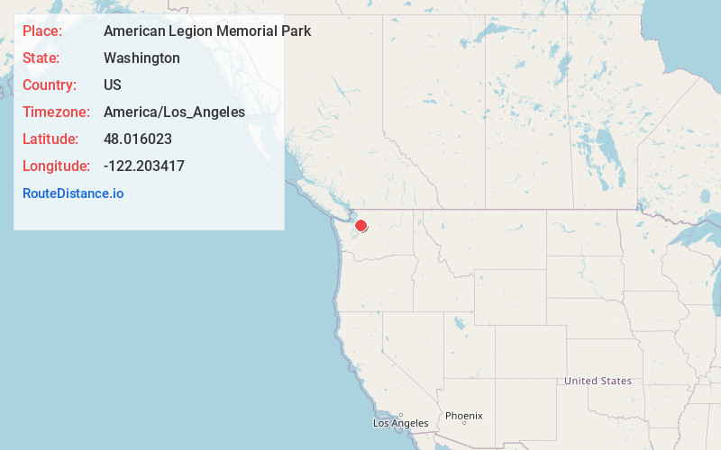Map of American Legion Memorial Park
