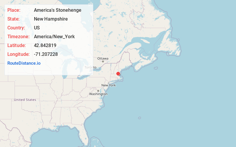 Map of America's Stonehenge