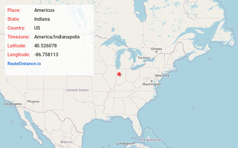 Map of Americus