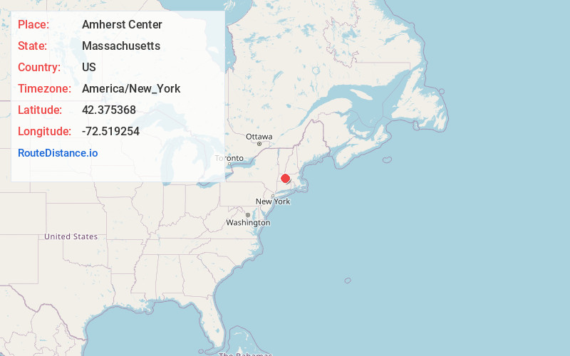 Map of Amherst Center