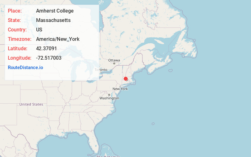 Map of Amherst College
