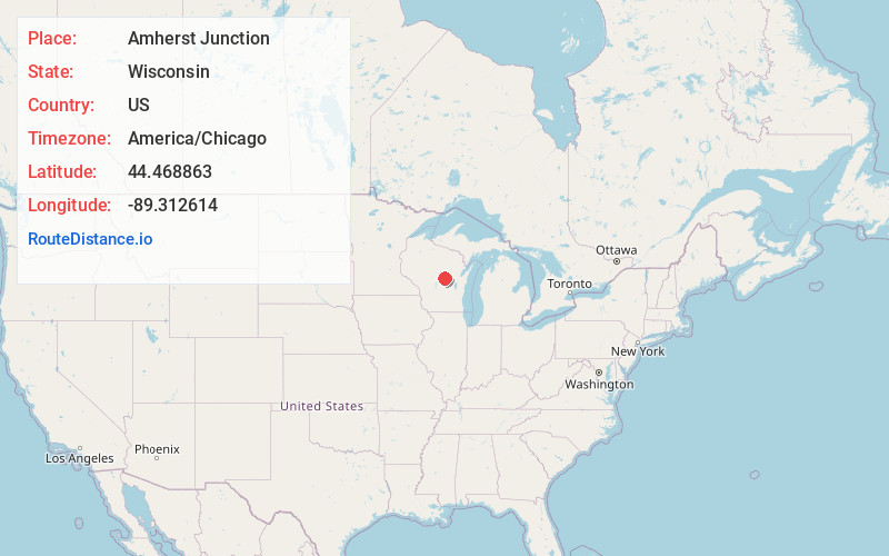 Map of Amherst Junction