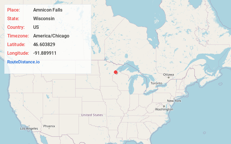 Map of Amnicon Falls