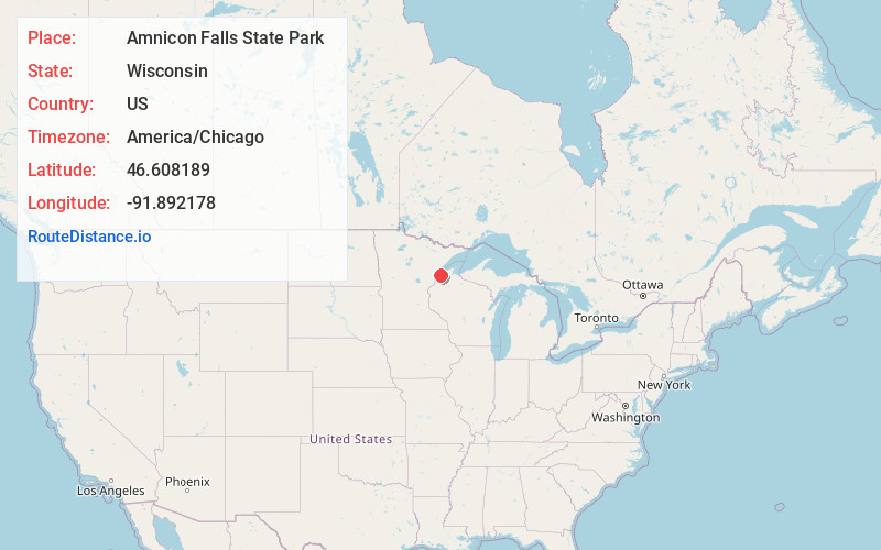 Map of Amnicon Falls State Park