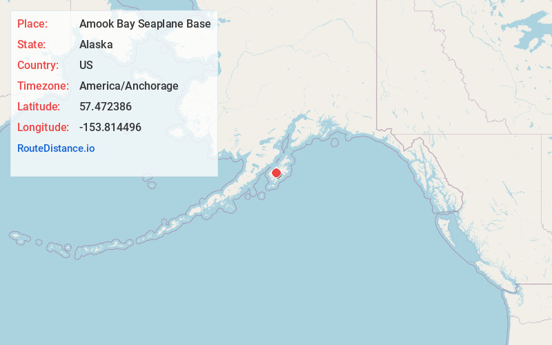 Map of Amook Bay Seaplane Base