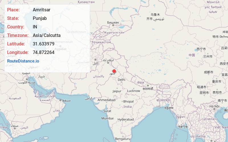 Map of Amritsar