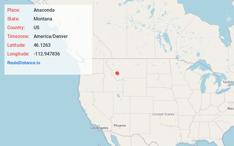 Map of Anaconda