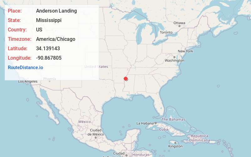 Map of Anderson Landing