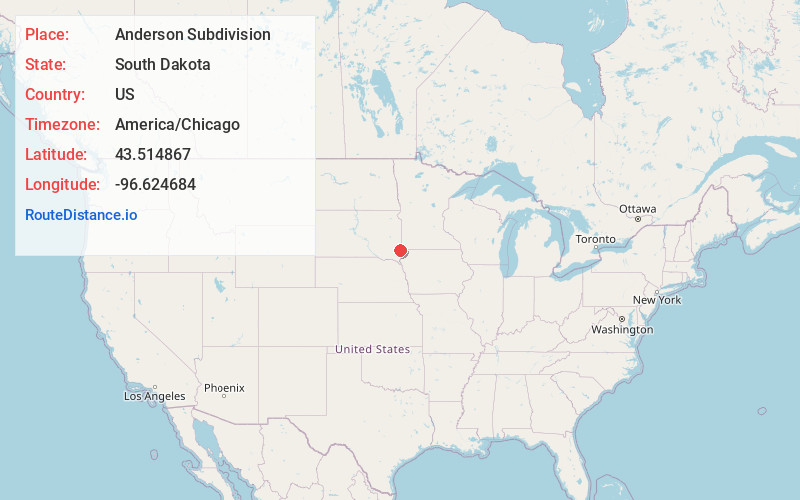 Map of Anderson Subdivision