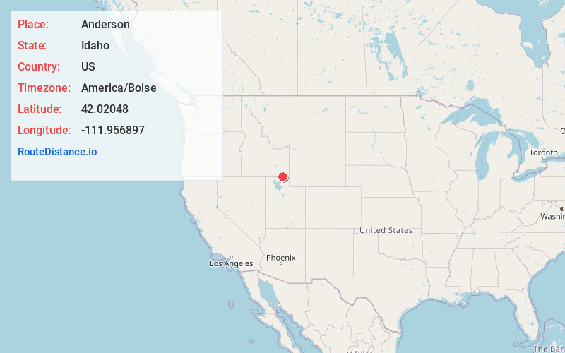 Map of Anderson