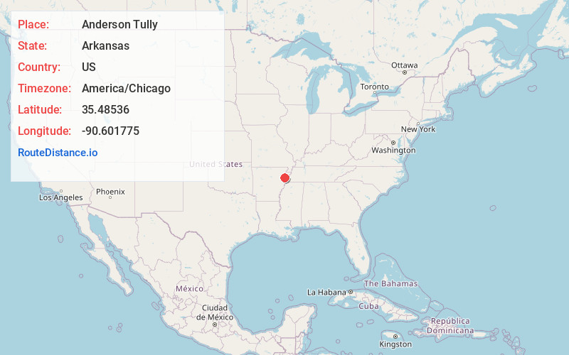 Map of Anderson Tully