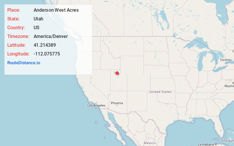Map of Anderson West Acres