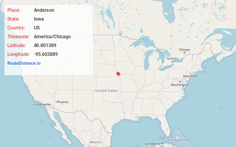 Map of Anderson