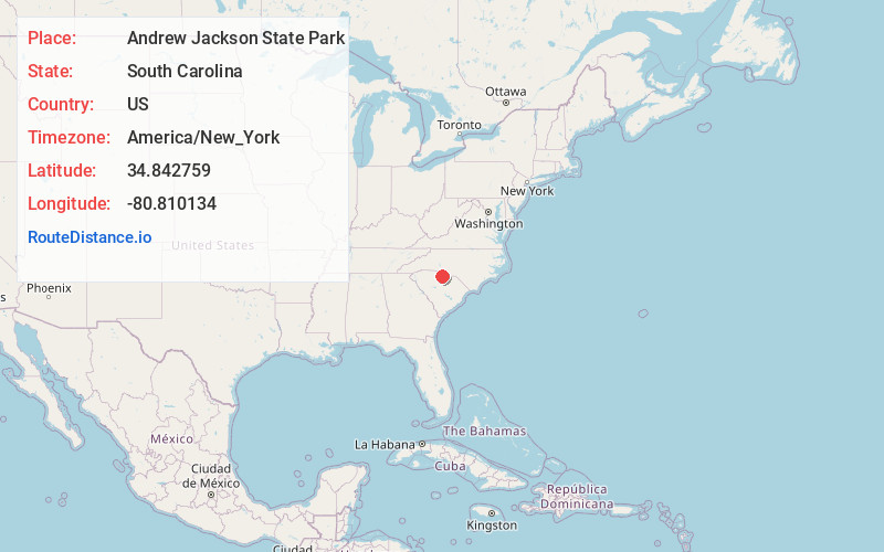 Map of Andrew Jackson State Park
