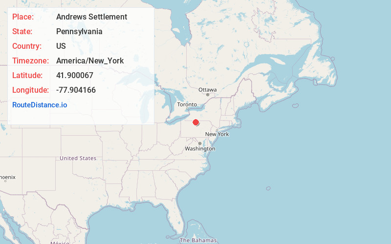 Map of Andrews Settlement