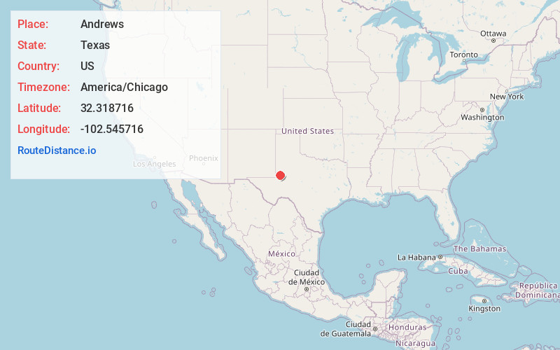 Map of Andrews