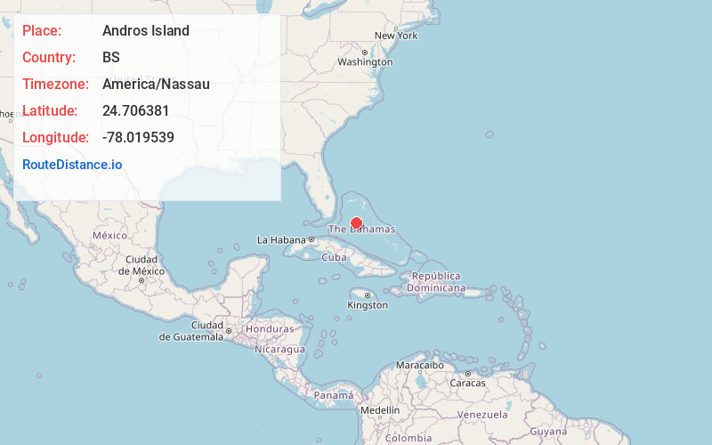 Map of Andros Island