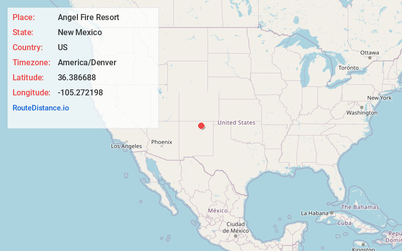 Map of Angel Fire Resort