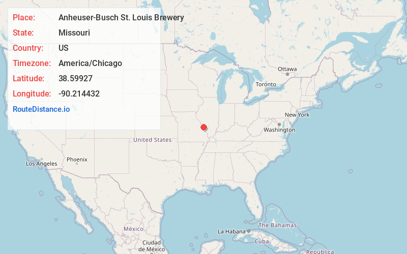 Map of Anheuser-Busch St. Louis Brewery