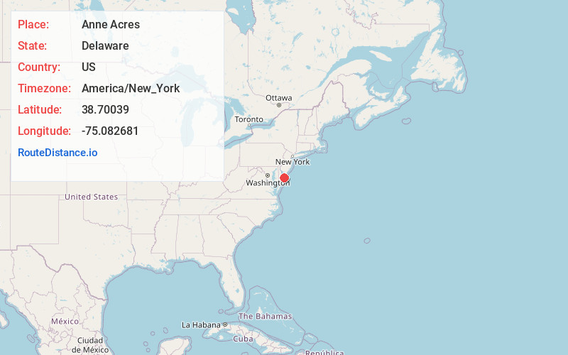 Map of Anne Acres