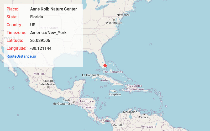 Map of Anne Kolb Nature Center