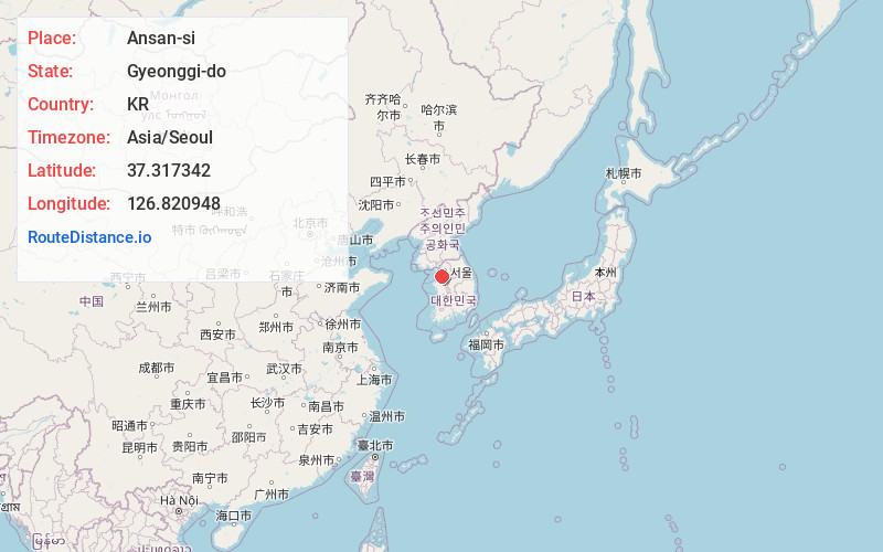 Map of Ansan-si