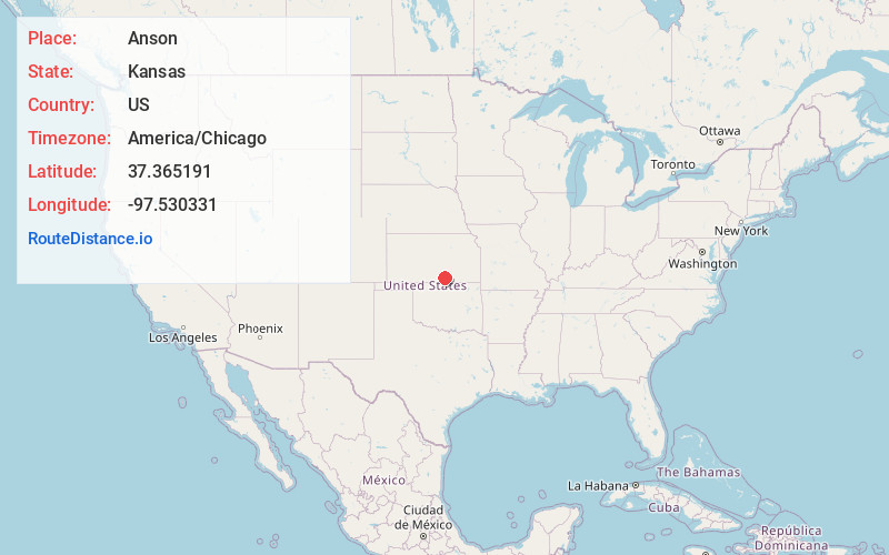 Map of Anson