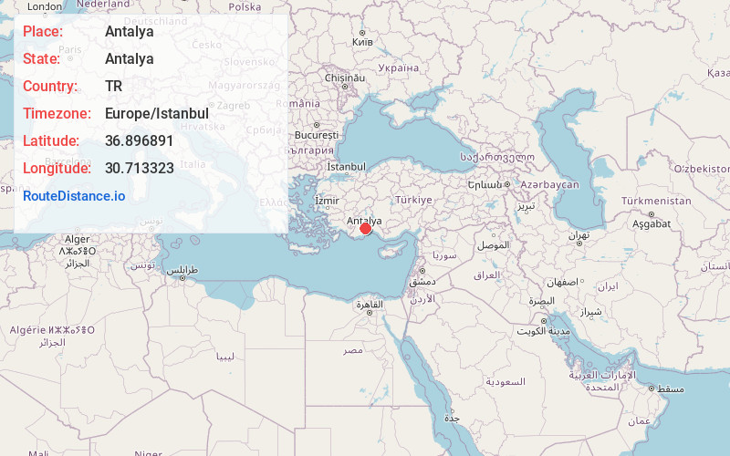 Map of Antalya