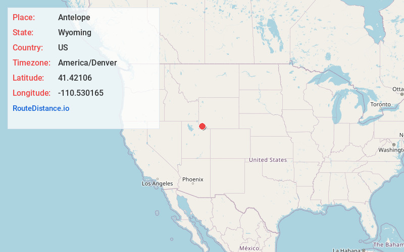 Map of Antelope