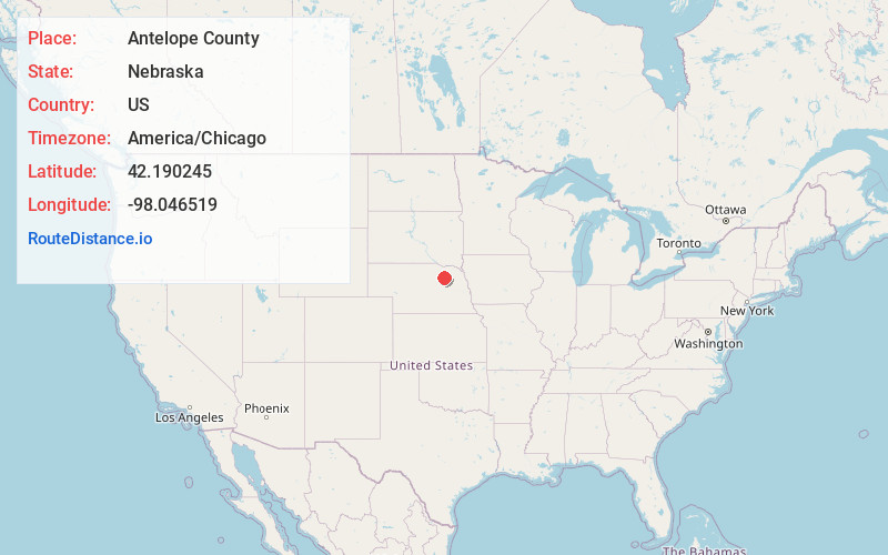 Map of Antelope County