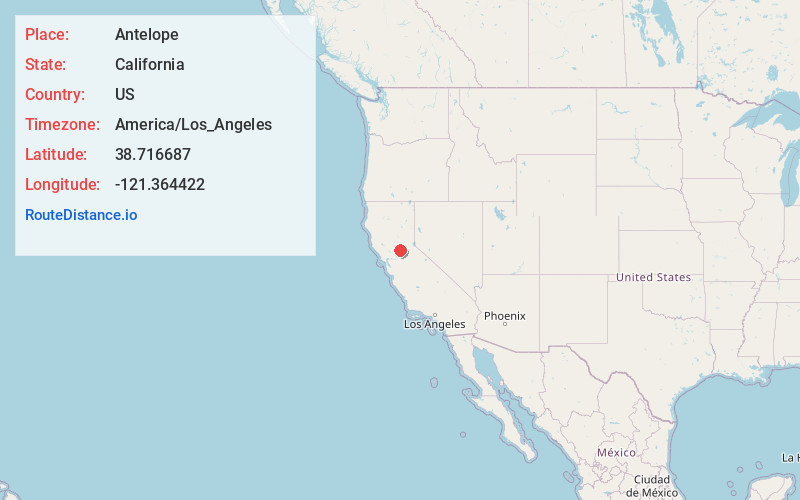 Map of Antelope