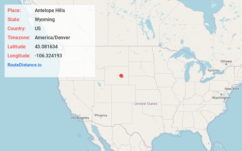 Map of Antelope Hills