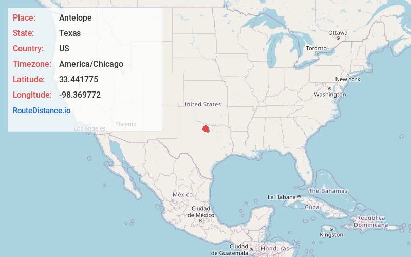 Map of Antelope