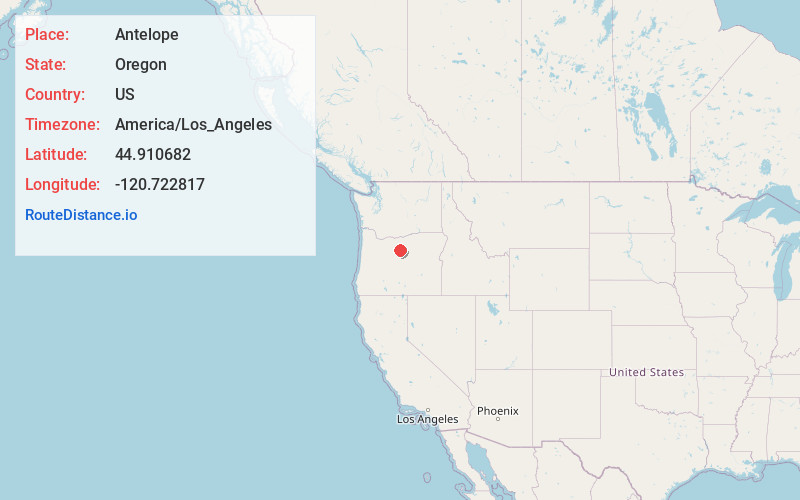 Map of Antelope