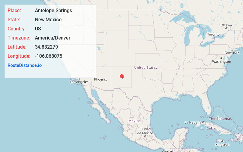Map of Antelope Springs